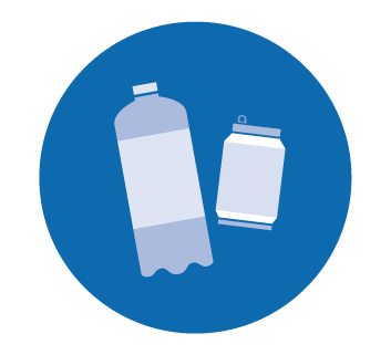 罐头和瓶子的回收图标